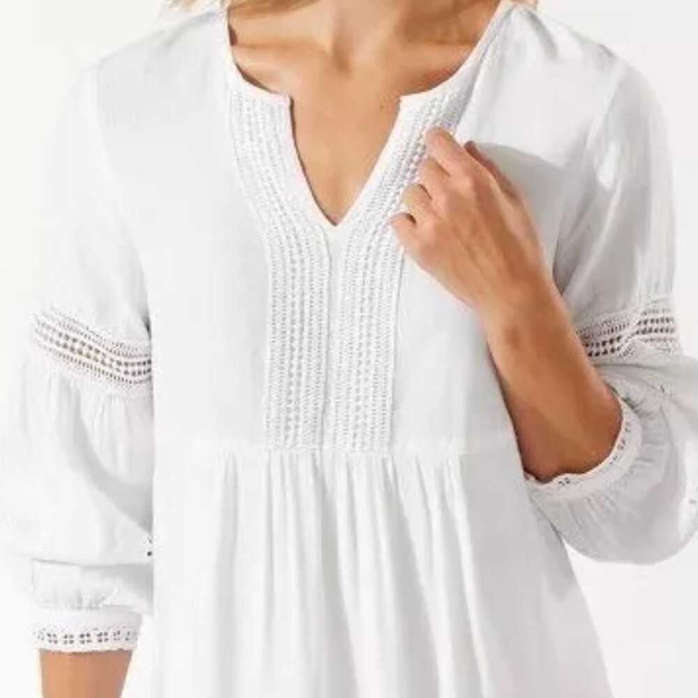 Tommy Bahama St. Lucia Dress Swim Cover Up White Size Small